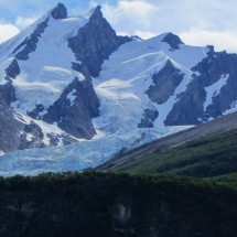 Cerro Creston, 2050 meters high, with Glaciar Huemul